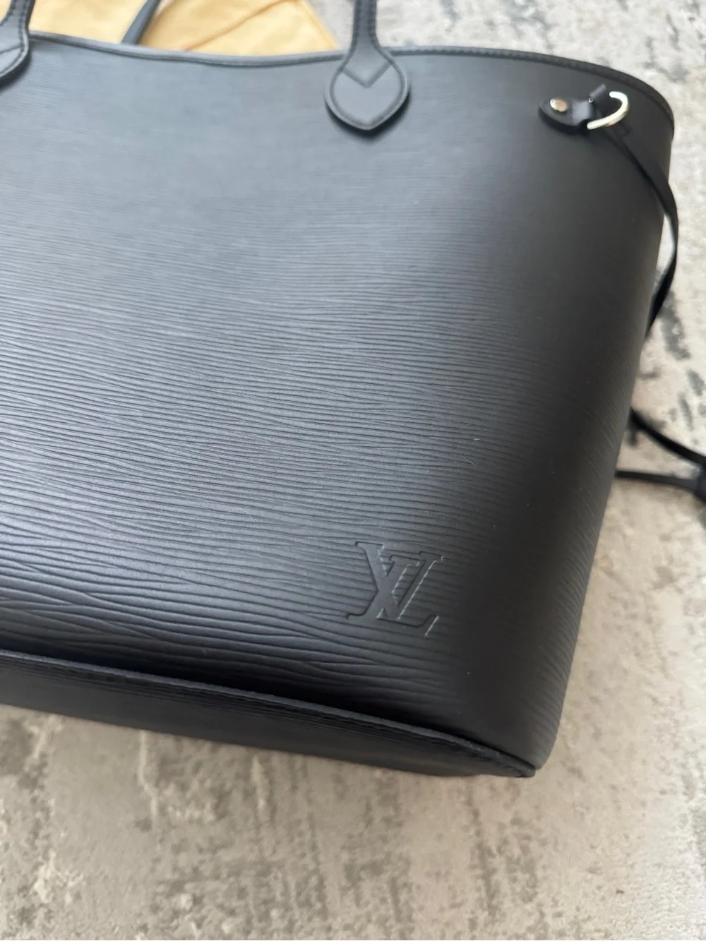 Louis Vuitton Black Epi Neverfull Tote